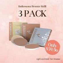 Load image into Gallery viewer, 3 Pack of RADIESSENCE Pressed Powder Bronzer Refill