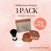 Load image into Gallery viewer, 3 Pack of RADIESSENCE Loose Powder Body Bronzers