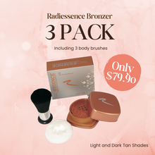 Load image into Gallery viewer, 3 Pack of RADIESSENCE Loose Powder Body Bronzers
