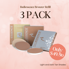 Load image into Gallery viewer, 3 Pack of RADIESSENCE Pressed Powder Bronzer Refill
